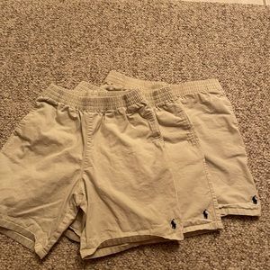 3 pairs of polo shorts with pockets